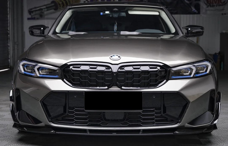 VTEN - BMW 3 SERIES G20 / G21 LCI 2023+ ABS GLOSS BLACK FRONT CANARDS - Aero Carbon UK