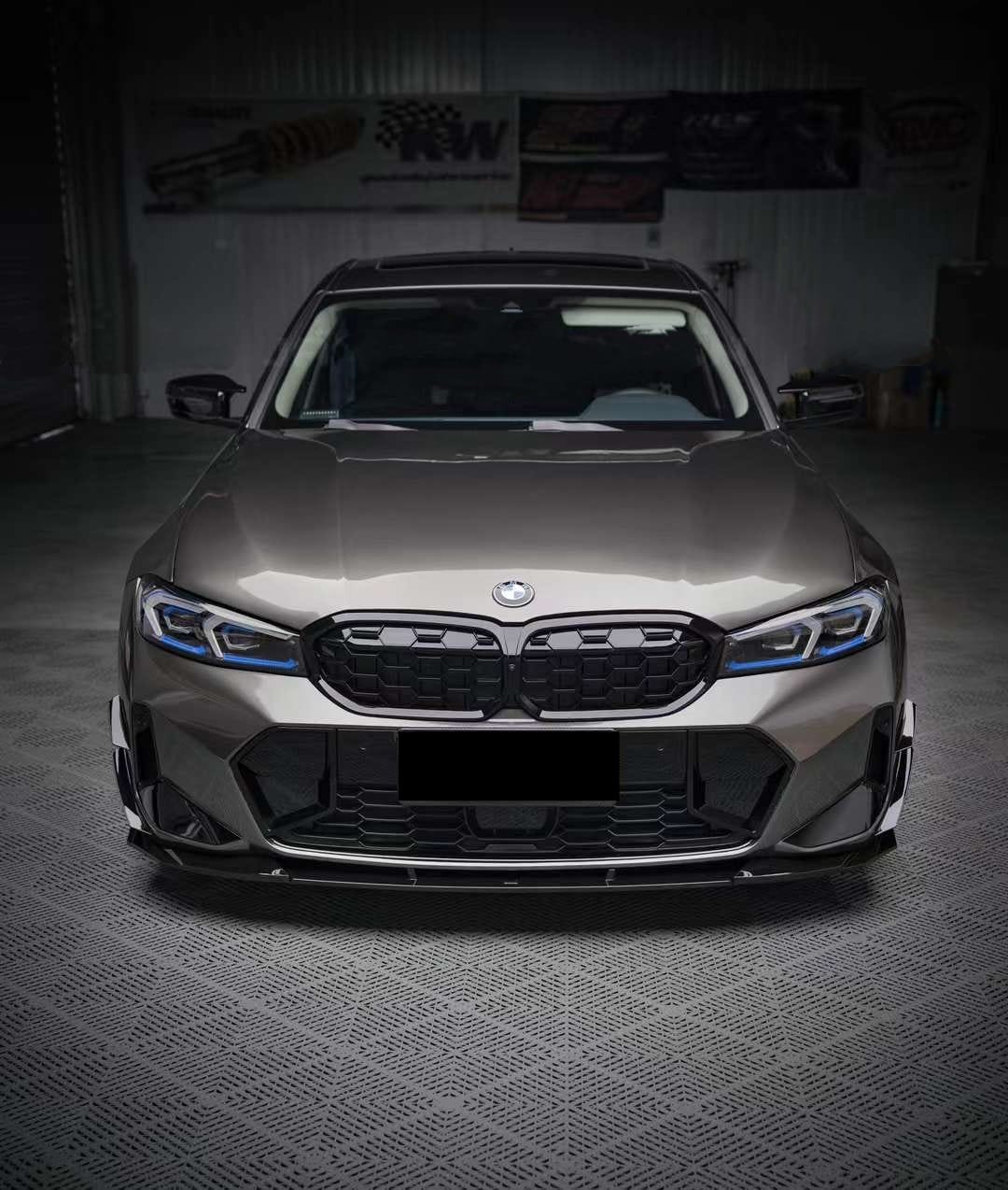 VTEN - BMW 3 SERIES G20 / G21 LCI 2023+ ABS GLOSS BLACK FRONT CANARDS - Aero Carbon UK