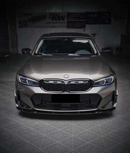 VTEN - BMW 3 SERIES G20 / G21 LCI 2023+ ABS GLOSS BLACK FRONT CANARDS - Aero Carbon UK