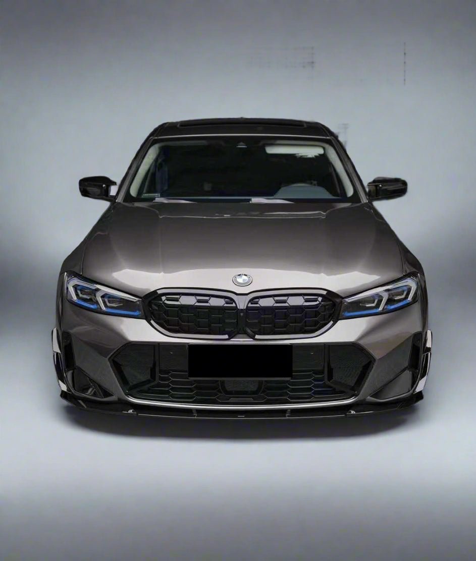 VTEN - BMW 3 SERIES G20 / G21 LCI 2023+ ABS GLOSS BLACK FRONT CANARDS - Aero Carbon UK
