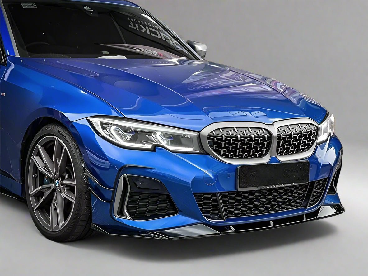 VTEN - BMW 3 SERIES G20 / G21 PRE-LCI 2019-2022 ABS GLOSS BLACK FRONT CANARDS - Aero Carbon UK