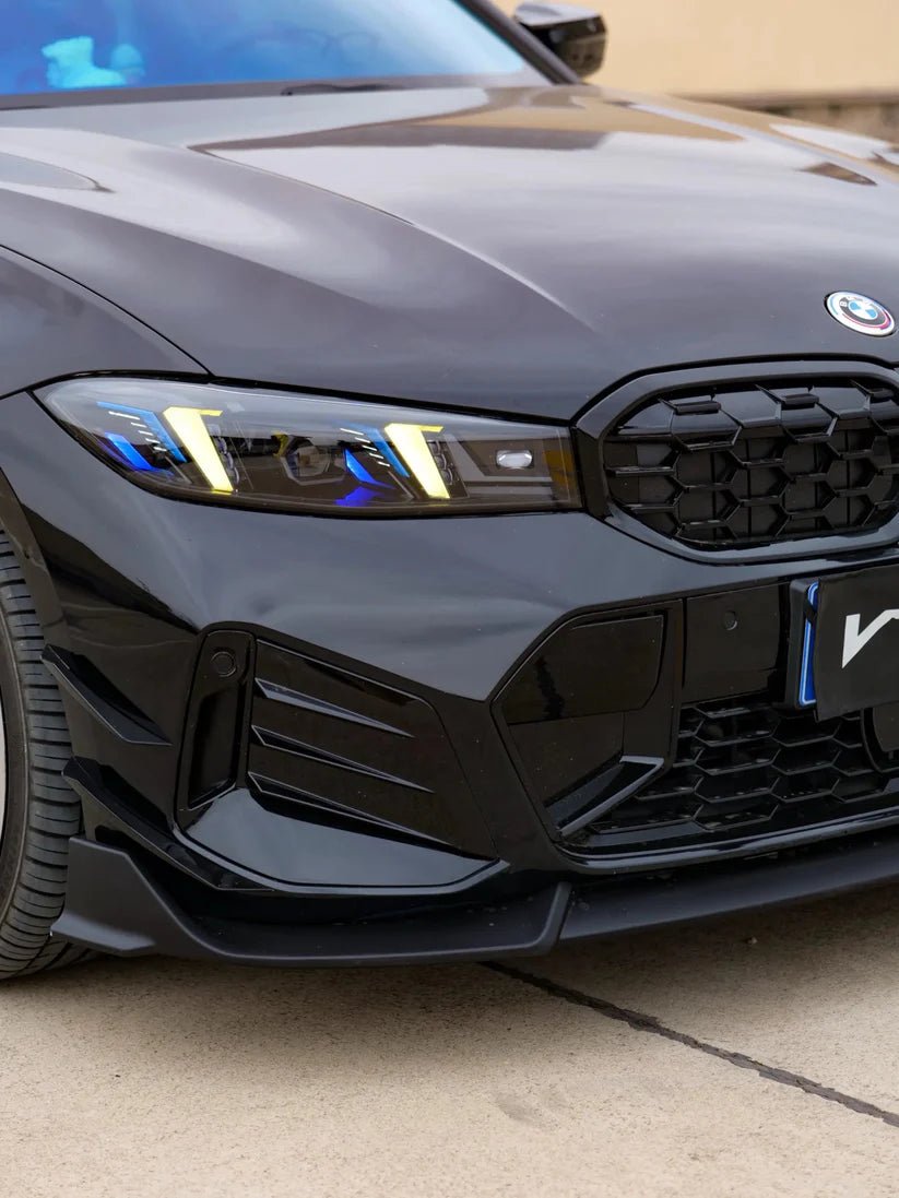 VTEN - BMW 3 SERIES G20 LCI 2023+ GLOSS BLACK FRONT LIP V2 - Aero Carbon UK