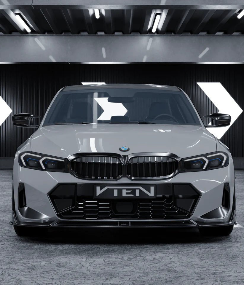 VTEN - BMW 3 SERIES G20 LCI 2023+ GLOSS BLACK FRONT LIP V2 - Aero Carbon UK
