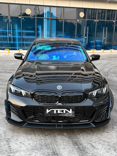 VTEN - BMW 3 SERIES G20 LCI 2023+ GLOSS BLACK FRONT LIP V2 - Aero Carbon UK