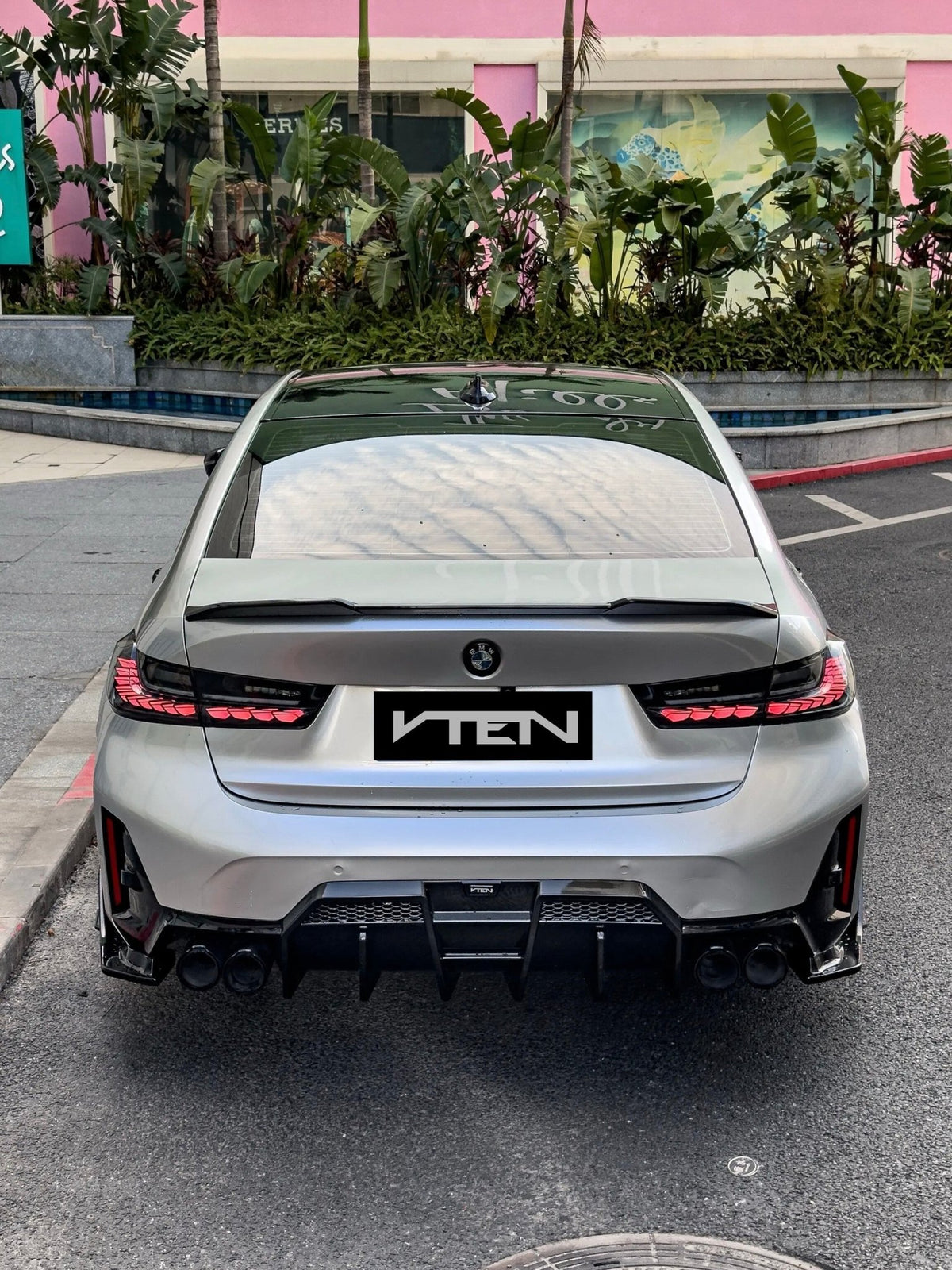 VTEN - BMW 3 SERIES G20 LCI 2023+ GLOSS BLACK REAR DIFFUSER V2 - Aero Carbon UK