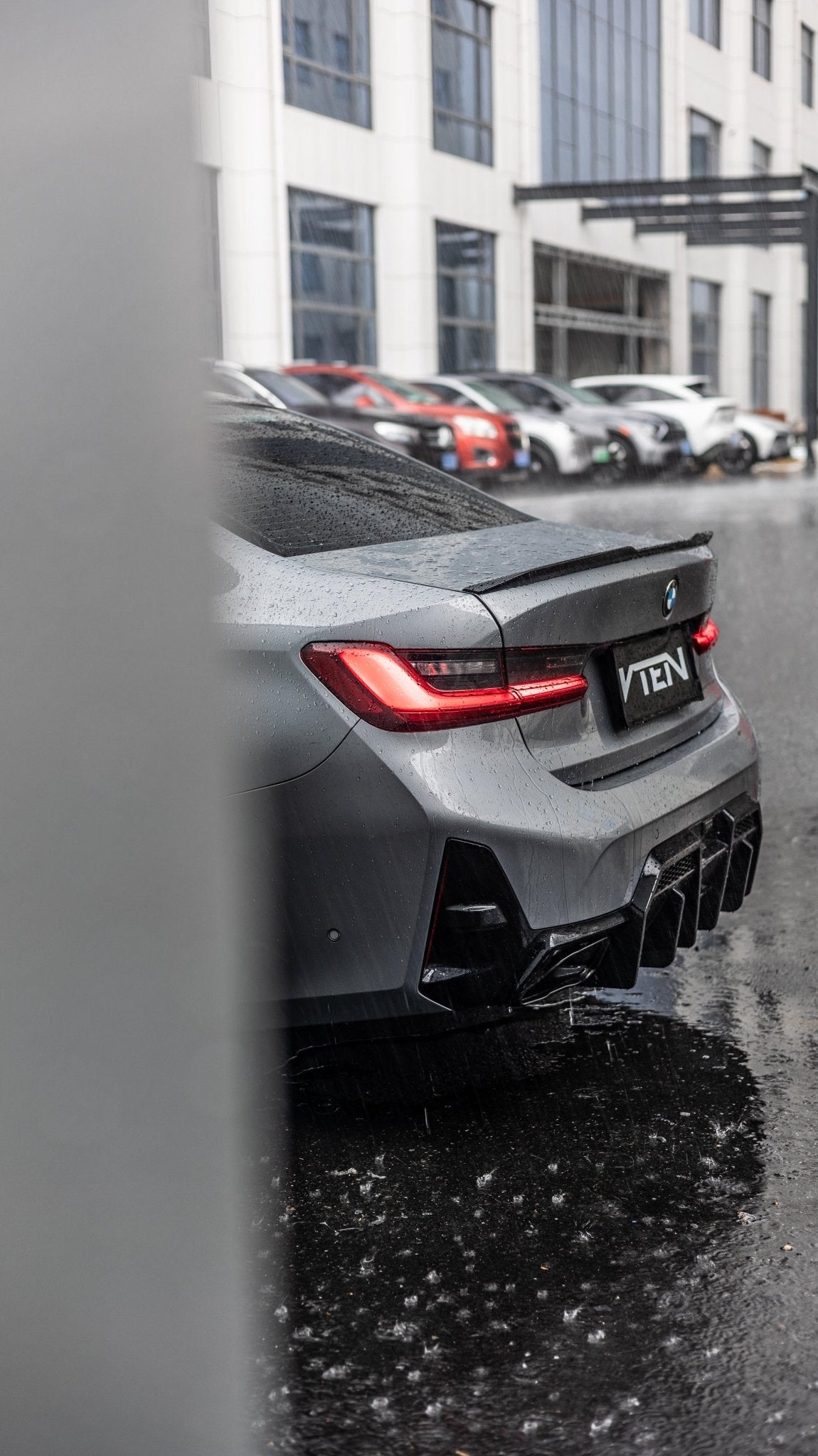 VTEN - BMW 3 SERIES G20 LCI 2023+ GLOSS BLACK REAR DIFFUSER V2 - Aero Carbon UK