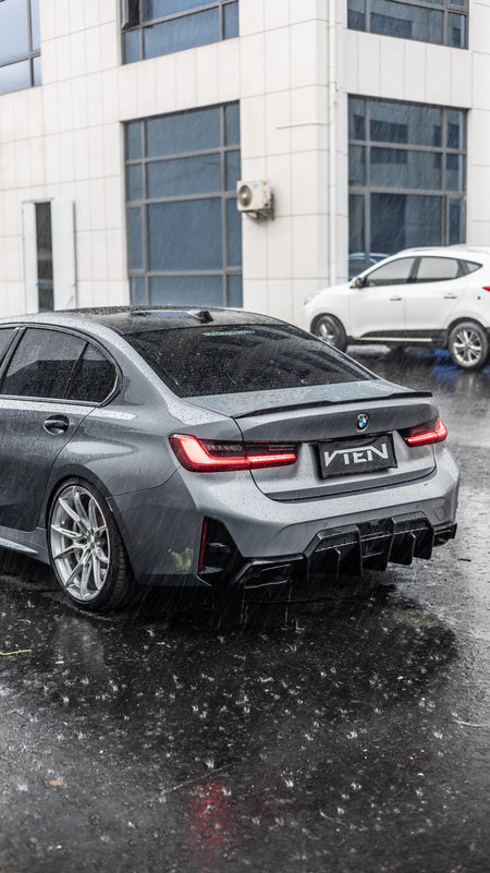 VTEN - BMW 3 SERIES G20 LCI 2023+ GLOSS BLACK REAR DIFFUSER V2 - Aero Carbon UK