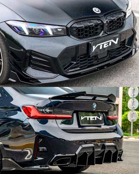 VTEN - BMW 3 SERIES G20 LCI 2023+ PP GLOSS BLACK FULL BODY KIT BUNDLE V2 - Aero Carbon UK