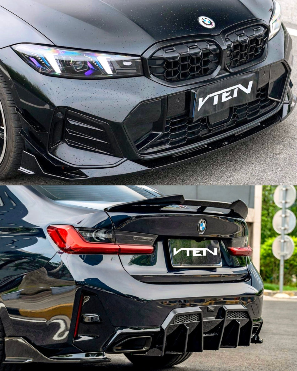 VTEN - BMW 3 SERIES G20 LCI 2023+ PP GLOSS BLACK FULL BODY KIT BUNDLE V2 - Aero Carbon UK