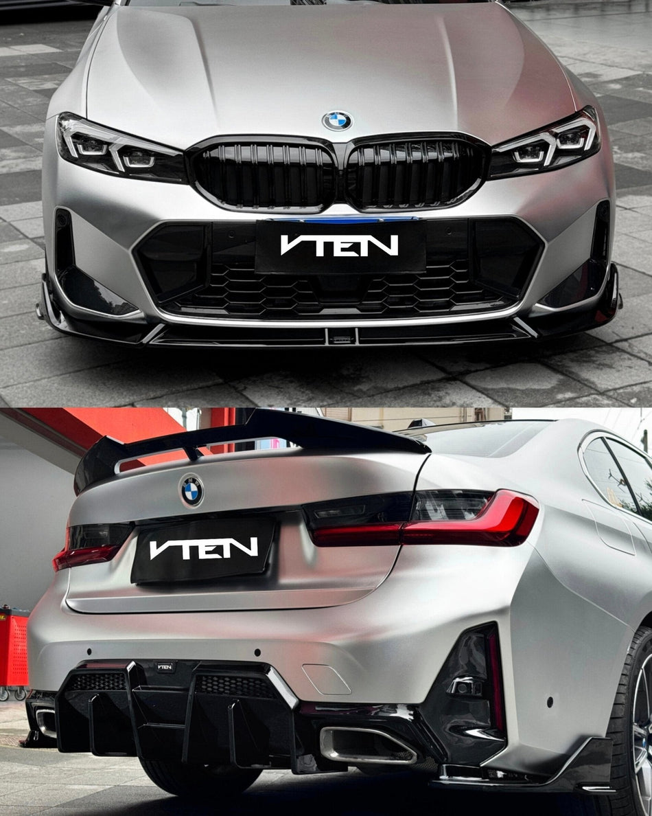 VTEN - BMW 3 SERIES G20 LCI 2023+ PP GLOSS BLACK FULL BODY KIT BUNDLE V2 - Aero Carbon UK