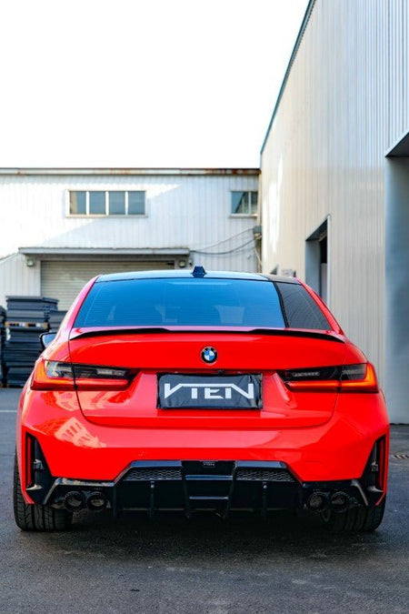 VTEN - BMW 3 SERIES G20 M340i / 330i PRE-LCI & LCI 2019+ GLOSS BLACK STAINLESS STEEL EXHAUST TIPS - Aero Carbon UK
