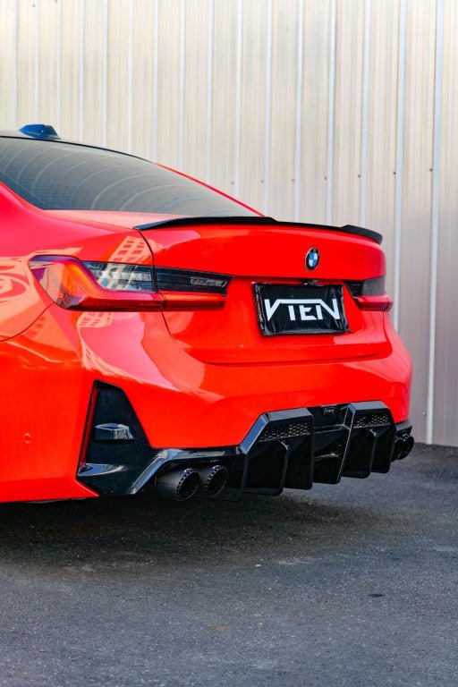 VTEN - BMW 3 SERIES G20 M340i / 330i PRE-LCI & LCI 2019+ GLOSS BLACK STAINLESS STEEL EXHAUST TIPS - Aero Carbon UK
