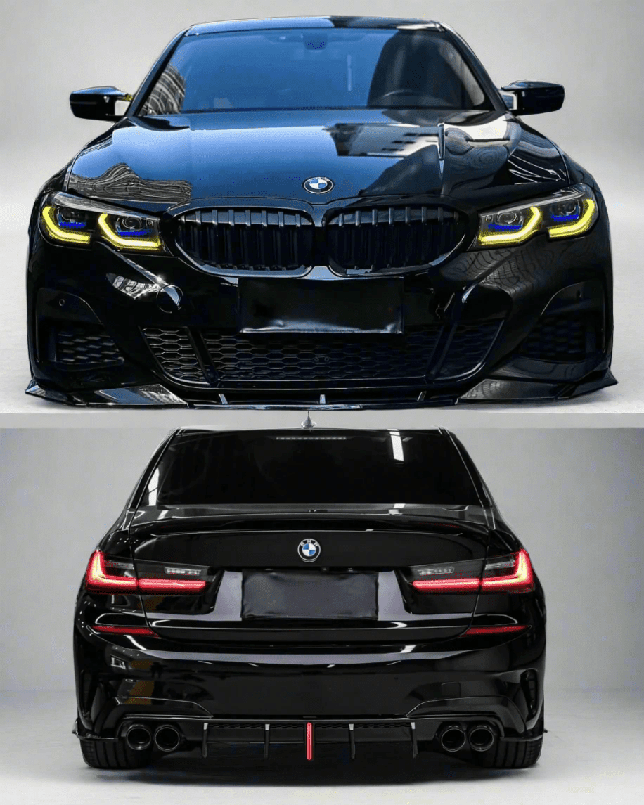 VTEN - BMW 3 SERIES G20 PRE-LCI 2019-2022 PP GLOSS BLACK FULL BODY KIT BUNDLE - Aero Carbon UK