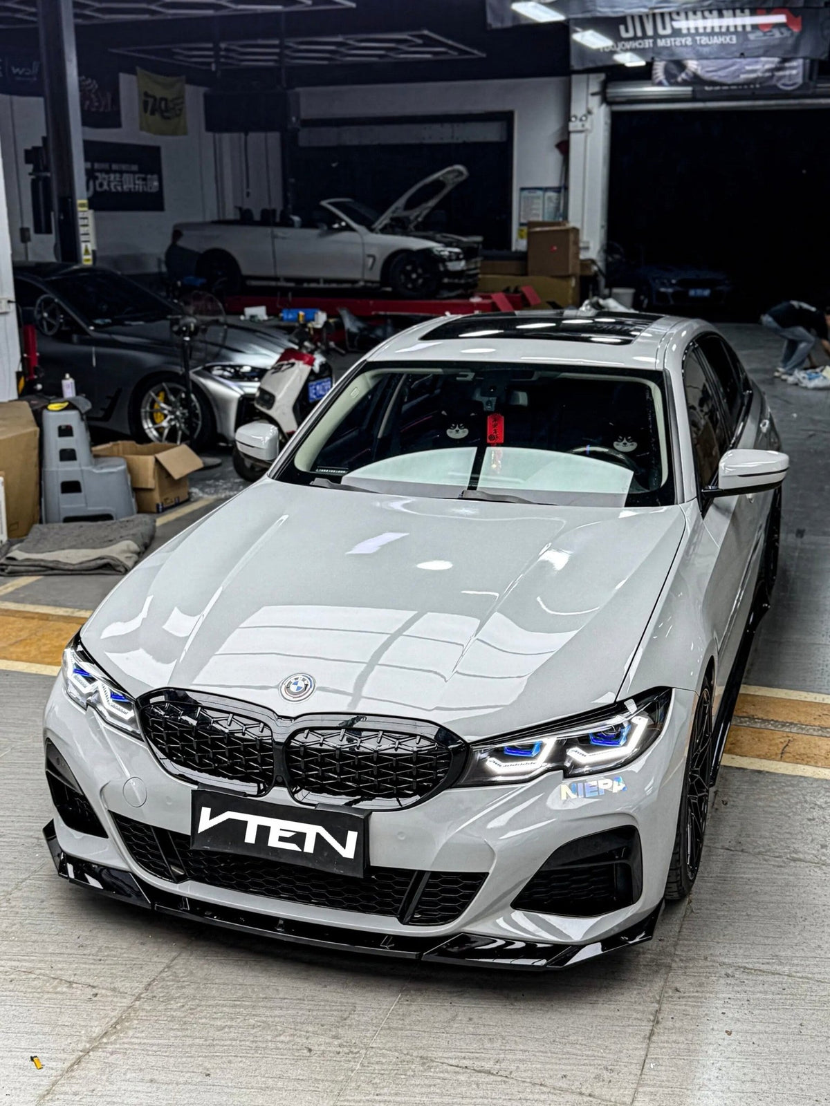 VTEN - BMW 3 SERIES G20 PRE - LCI FRONT LIP ABS GLOSS BLACK - Aero Carbon UK