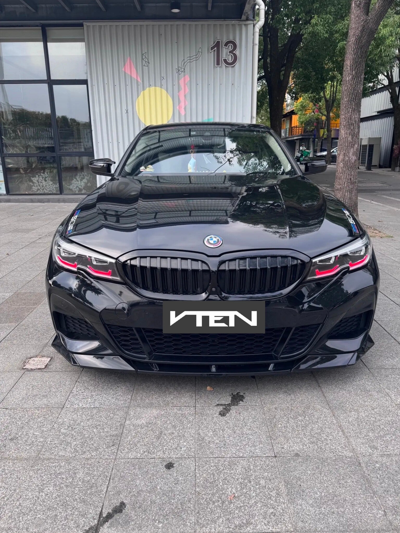 VTEN - BMW 3 SERIES G20 PRE - LCI FRONT LIP ABS GLOSS BLACK - Aero Carbon UK