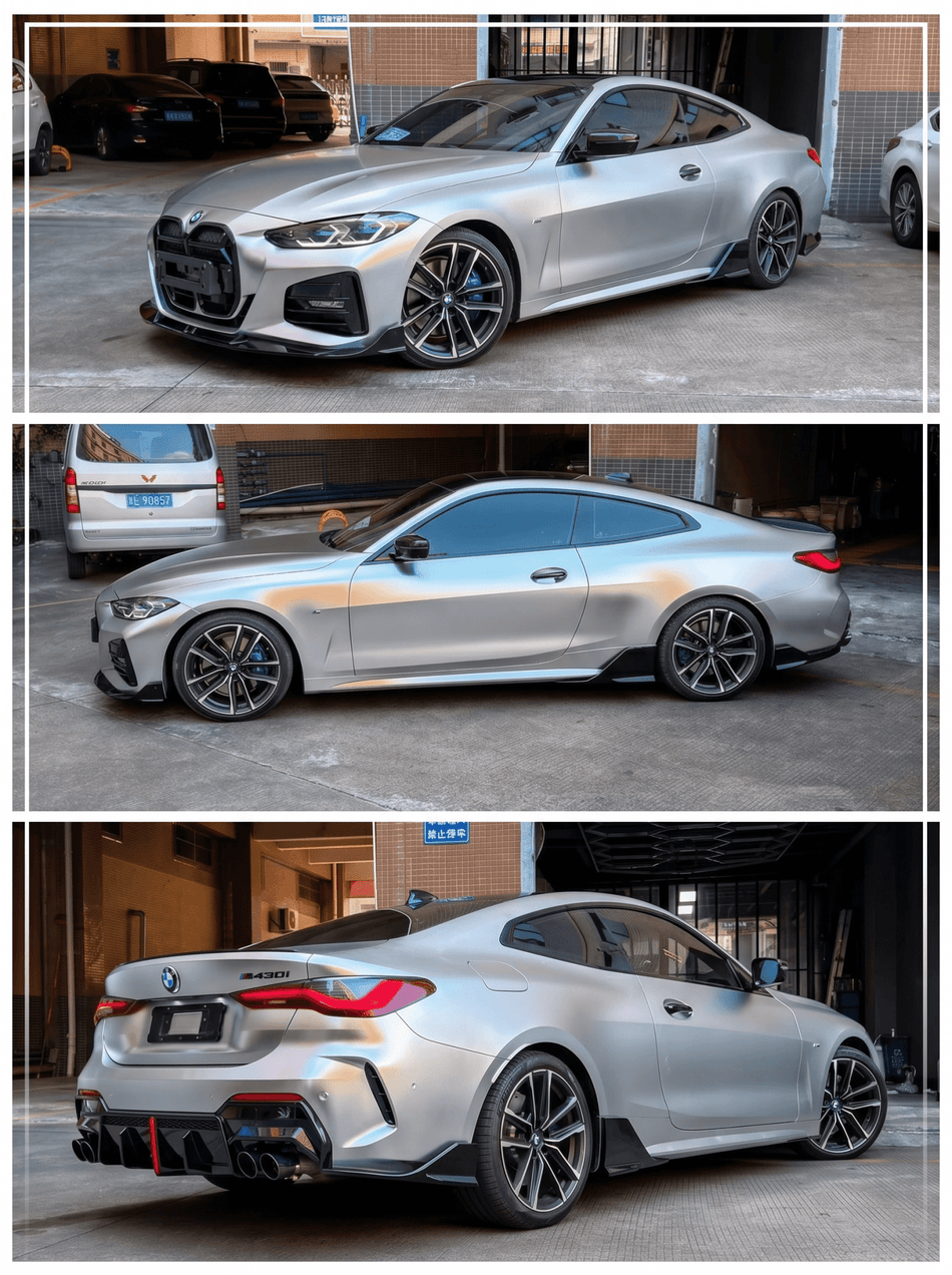 VTEN - BMW 4 SERIES G22 PP GLOSS BLACK FULL BODY KIT BUNDLE - Aero Carbon UK