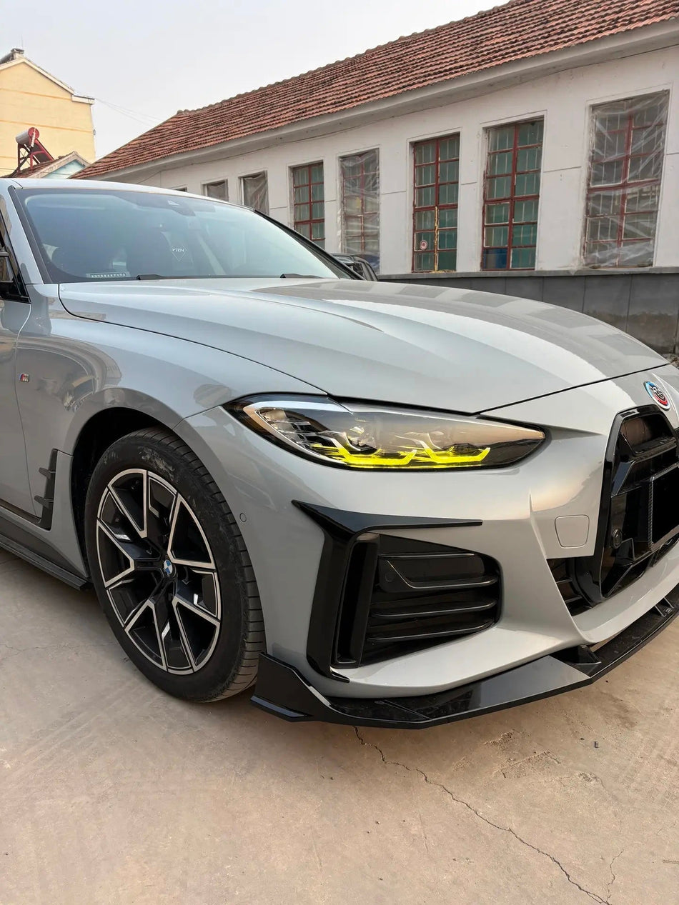 VTEN - BMW 4 SERIES G26 GRAN COUPE PP GLOSS BLACK FRONT BUMPER TRIM - Aero Carbon UK