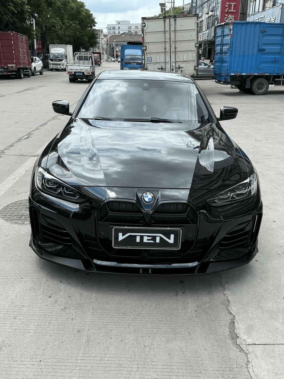 VTEN - BMW 4 SERIES G26 GRAN COUPE PP GLOSS BLACK FRONT LIP - Aero Carbon UK