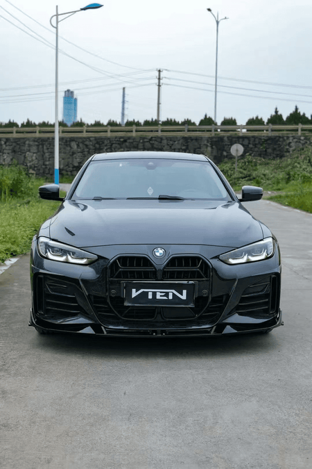 VTEN - BMW 4 SERIES G26 GRAN COUPE PP GLOSS BLACK FRONT LIP - Aero Carbon UK