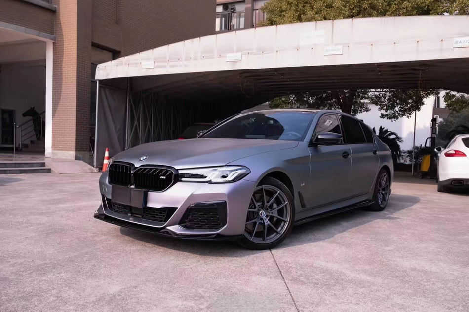 VTEN - BMW 5 SERIES G30 LCI PP GLOSS BLACK FRONT LIP - Aero Carbon UK