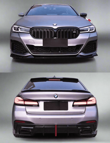 VTEN - BMW 5 SERIES G30 LCI PP GLOSS BLACK FULL BODY KIT BUNDLE - Aero Carbon UK