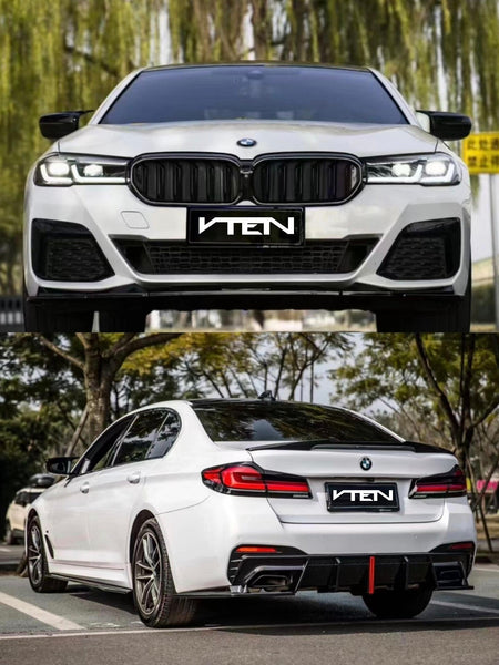 VTEN - BMW 5 SERIES G30 LCI PP GLOSS BLACK FULL BODY KIT BUNDLE - Aero Carbon UK