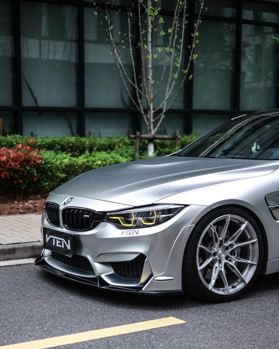 VTEN - BMW M4 F82 PP GLOSS BLACK FRONT LIP - Aero Carbon UK