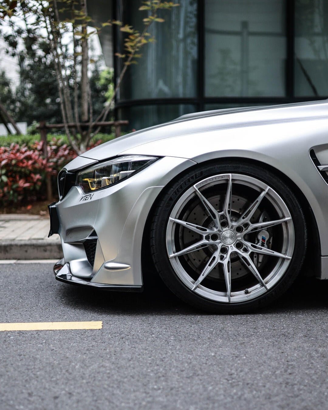 VTEN - BMW M4 F82 PP GLOSS BLACK FRONT LIP - Aero Carbon UK