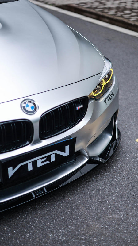 VTEN - BMW M4 F82 PP GLOSS BLACK FRONT LIP - Aero Carbon UK