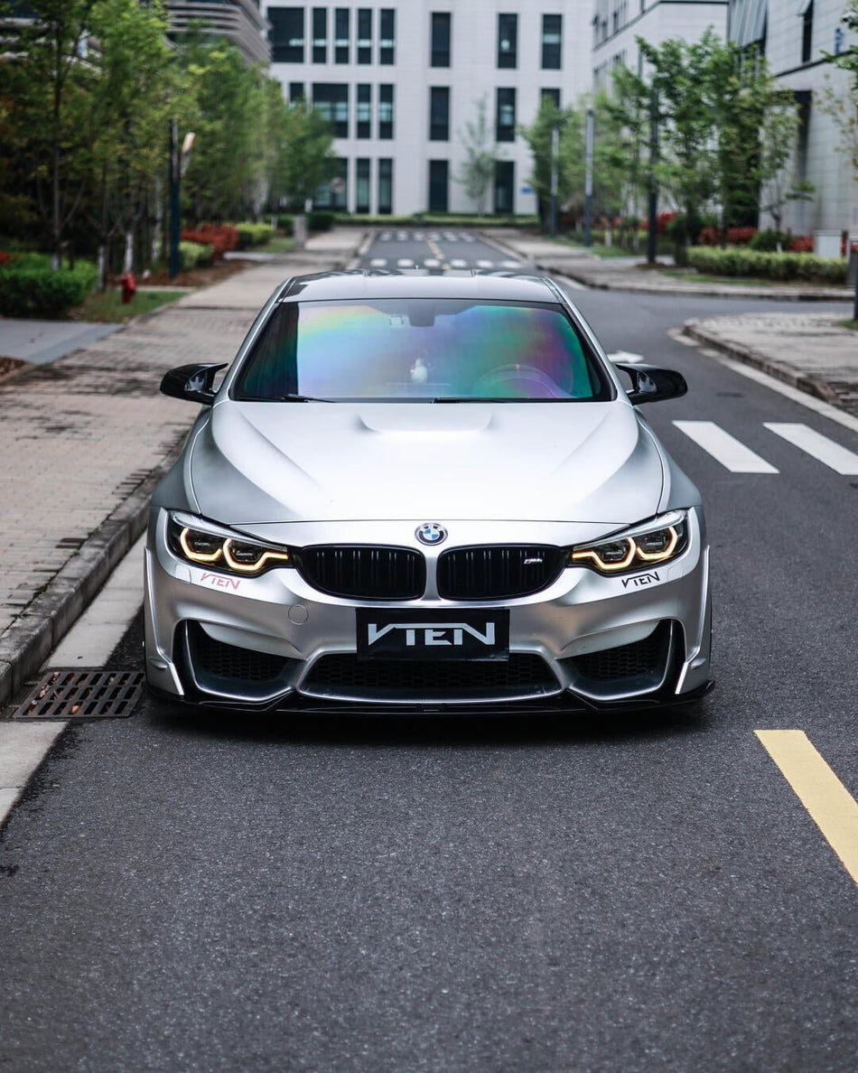 VTEN - BMW M4 F82 PP GLOSS BLACK FRONT LIP - Aero Carbon UK