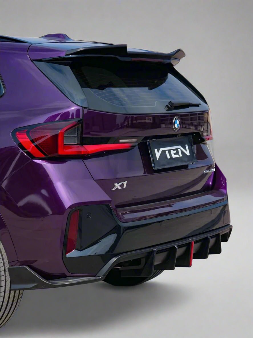 VTEN - BMW X1 / IX1 U11 2023+ PP GLOSS BLACK LED REAR DIFFUSER - Aero Carbon UK
