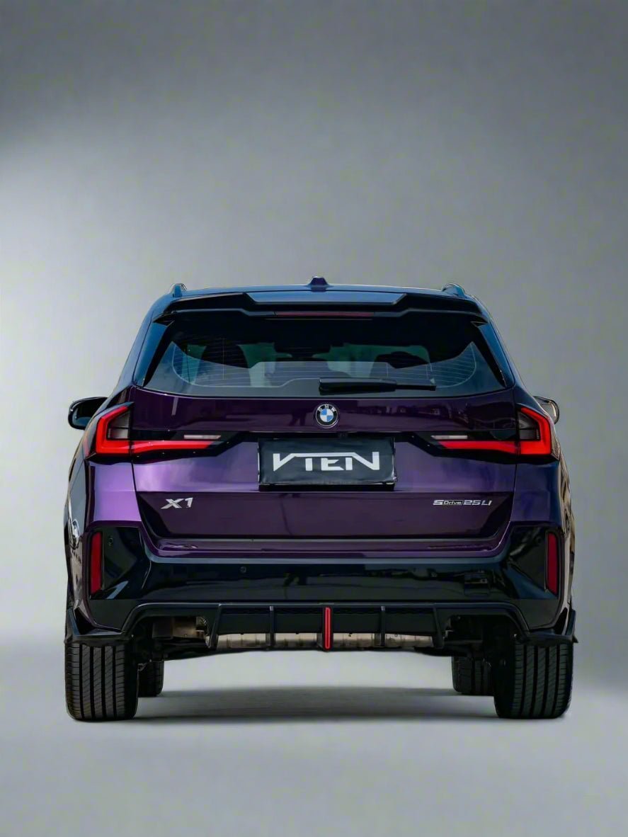 VTEN - BMW X1 / IX1 U11 2023+ PP GLOSS BLACK LED REAR DIFFUSER - Aero Carbon UK