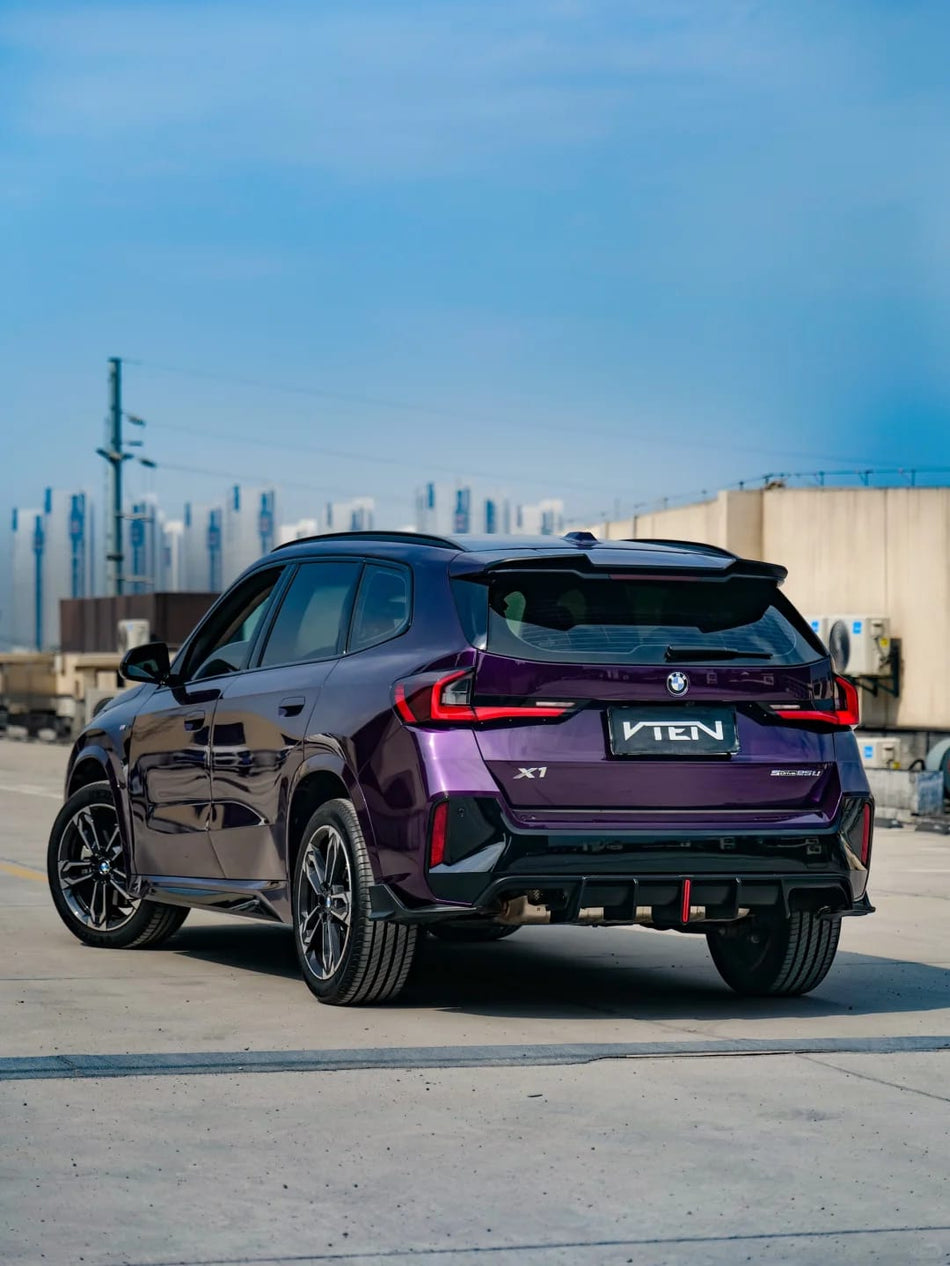 VTEN - BMW X1 / IX1 U11 2023+ PP GLOSS BLACK LED REAR DIFFUSER - Aero Carbon UK