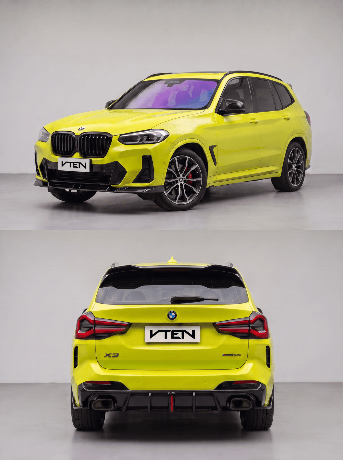 VTEN - BMW X3 G01 LCI 2022+ PP GLOSS BLACK FULL BODY KIT BUNDLE - Aero Carbon UK