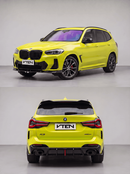 VTEN - BMW X3 G01 LCI 2022+ PP GLOSS BLACK FULL BODY KIT BUNDLE - Aero Carbon UK