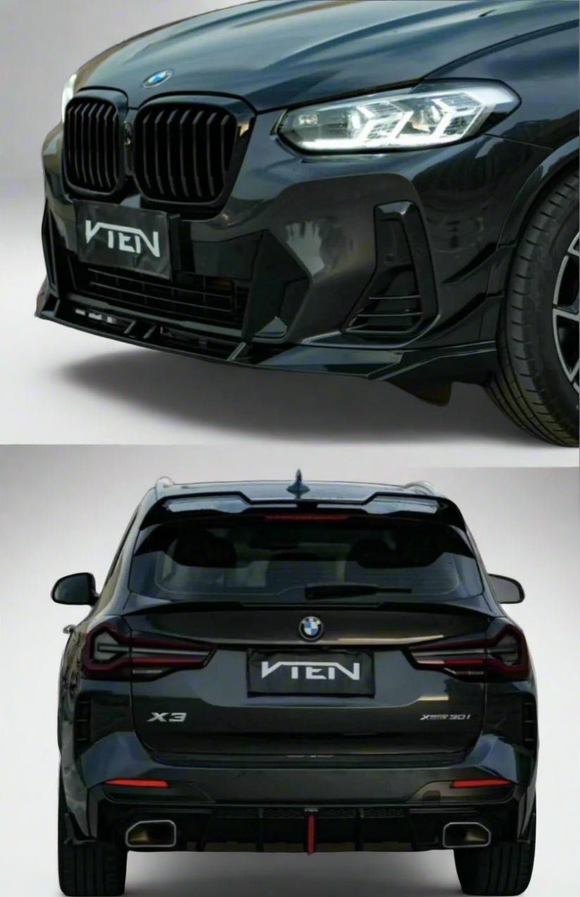 VTEN - BMW X3 G01 LCI 2022+ PP GLOSS BLACK FULL BODY KIT BUNDLE - Aero Carbon UK