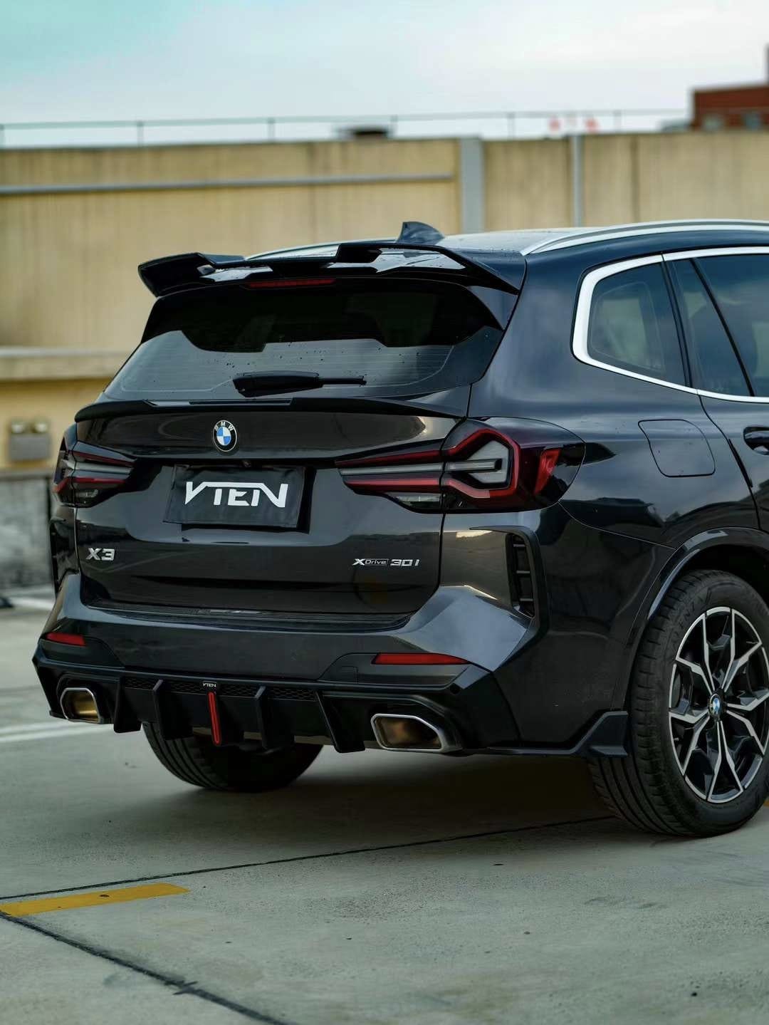G01 Rear VTEN - BMW X3 G01 LCI ABS GLOSS BLACK LED REAR DIFFUSER – Aero Carbon UK