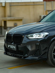 VTEN - BMW X3 G01 / X4 G02 LCI GLOSS BLACK FRONT LIP - Aero Carbon UK