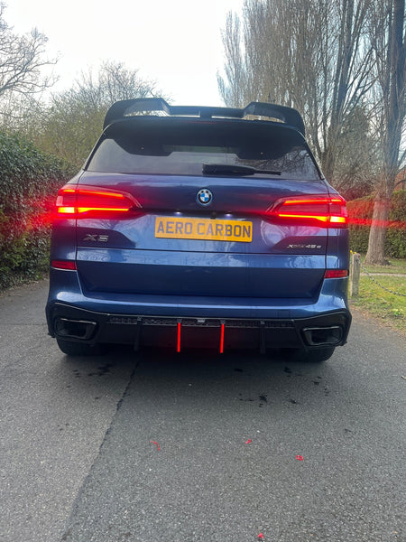 VTEN - BMW X5 G05 GLOSS BLACK LED REAR DIFFUSER - Aero Carbon UK