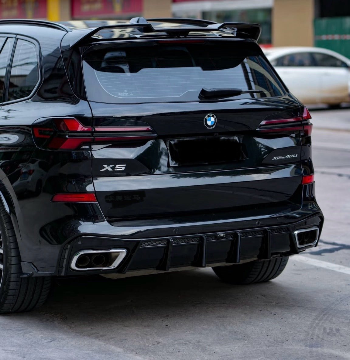 VTEN - BMW X5 G05 GLOSS BLACK ROOF SPOILER AND LED REAR DIFFUSER BUNDLE - Aero Carbon UK