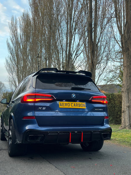 VTEN - BMW X5 G05 GLOSS BLACK ROOF SPOILER AND LED REAR DIFFUSER BUNDLE - Aero Carbon UK