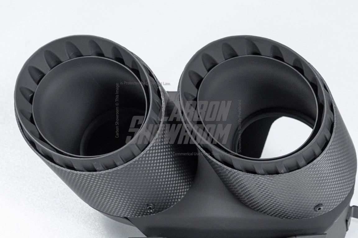 VTEN - BMW X5 G05 M50i / XDRIVE40i / SDRIVE40i 2019+ GLOSS BLACK STAINLESS STEEL EXHAUST TIPS - Aero Carbon UK