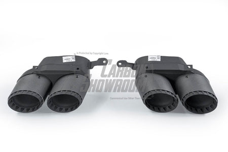 VTEN - BMW X5 G05 M50i / XDRIVE40i / SDRIVE40i 2019+ GLOSS BLACK STAINLESS STEEL EXHAUST TIPS - Aero Carbon UK