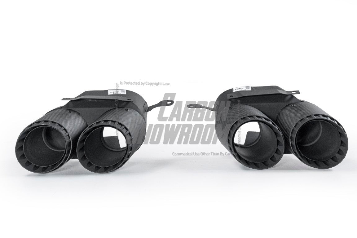 VTEN - BMW X5 G05 M50i / XDRIVE40i / SDRIVE40i 2019+ GLOSS BLACK STAINLESS STEEL EXHAUST TIPS - Aero Carbon UK