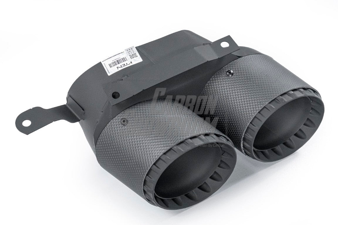 VTEN - BMW X5 G05 M50i / XDRIVE40i / SDRIVE40i 2019+ GLOSS BLACK STAINLESS STEEL EXHAUST TIPS - Aero Carbon UK