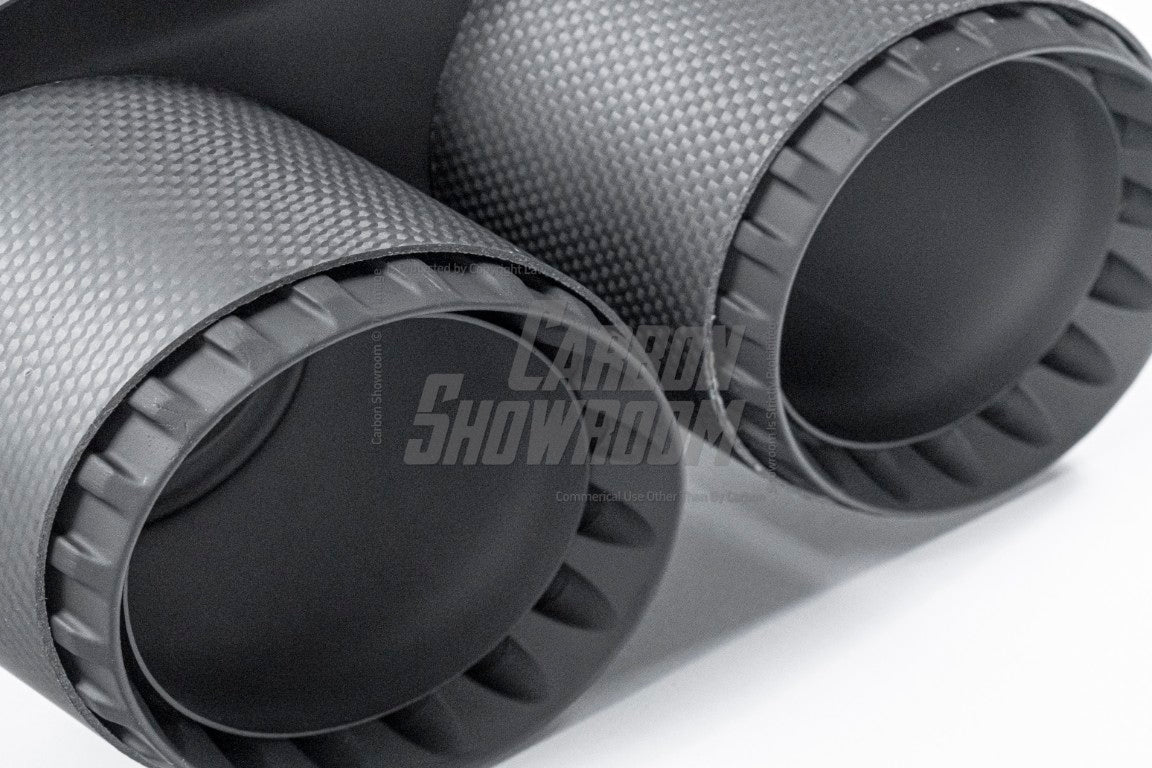 VTEN - BMW X5 G05 M50i / XDRIVE40i / SDRIVE40i 2019+ GLOSS BLACK STAINLESS STEEL EXHAUST TIPS - Aero Carbon UK