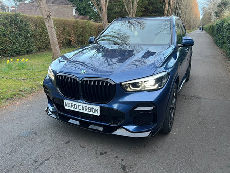 VTEN - BMW X5 G05 PRE - LCI GLOSS BLACK FRONT LIP - Aero Carbon UK