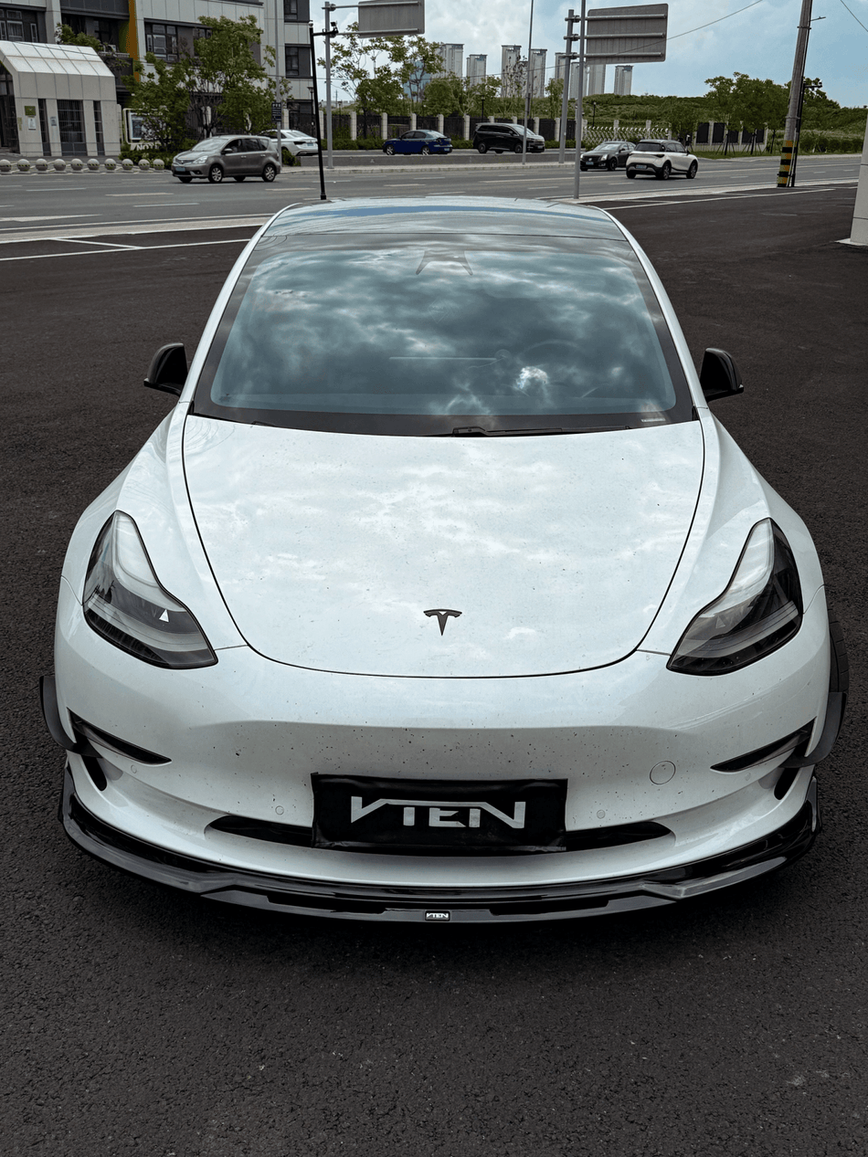 VTEN - TESLA MODEL 3 2017-2023 GLOSS BLACK FULL BODY KIT BUNDLE - Aero Carbon UK