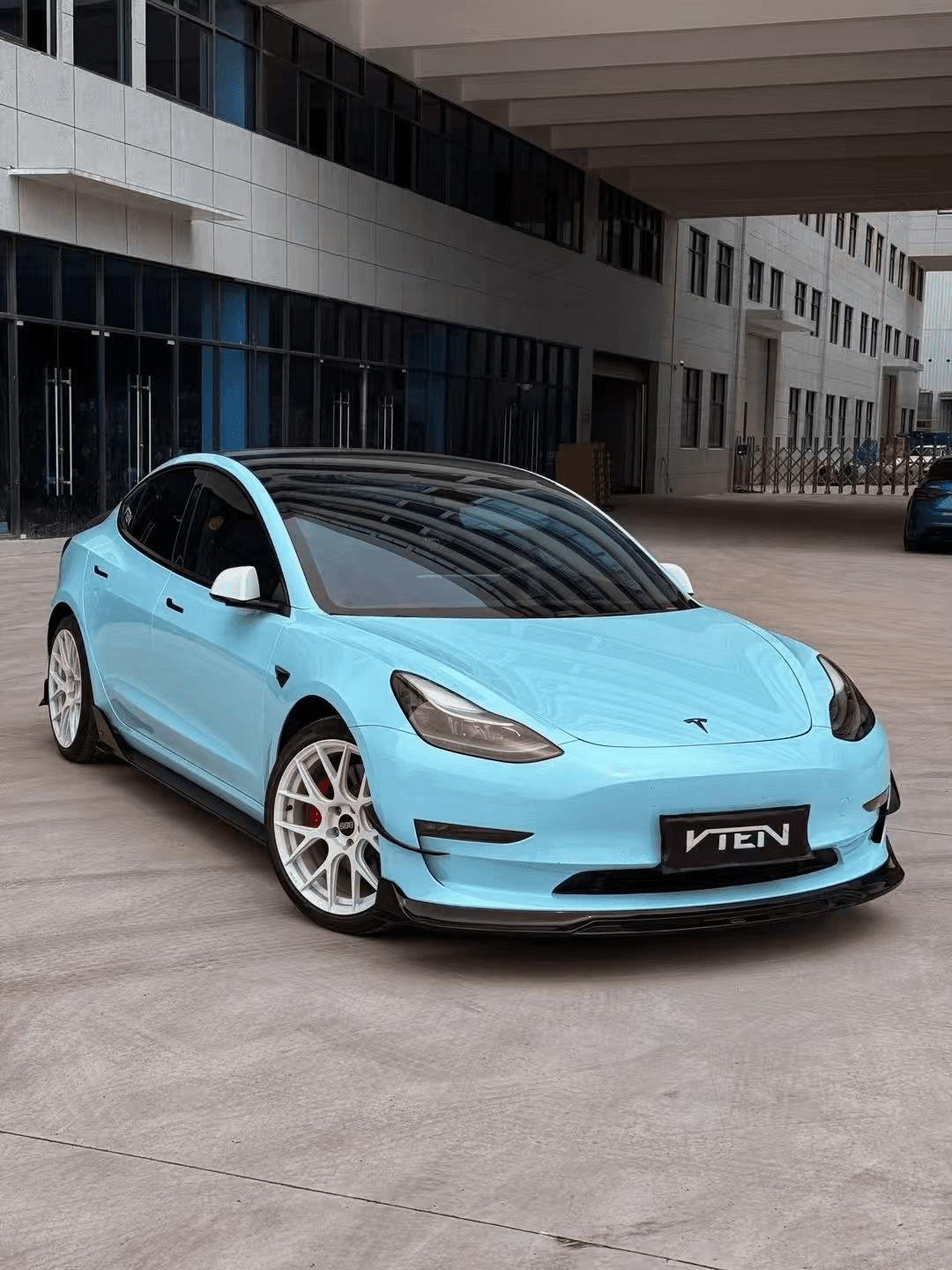 VTEN - TESLA MODEL 3 2017-2023 GLOSS BLACK FULL BODY KIT BUNDLE - Aero Carbon UK