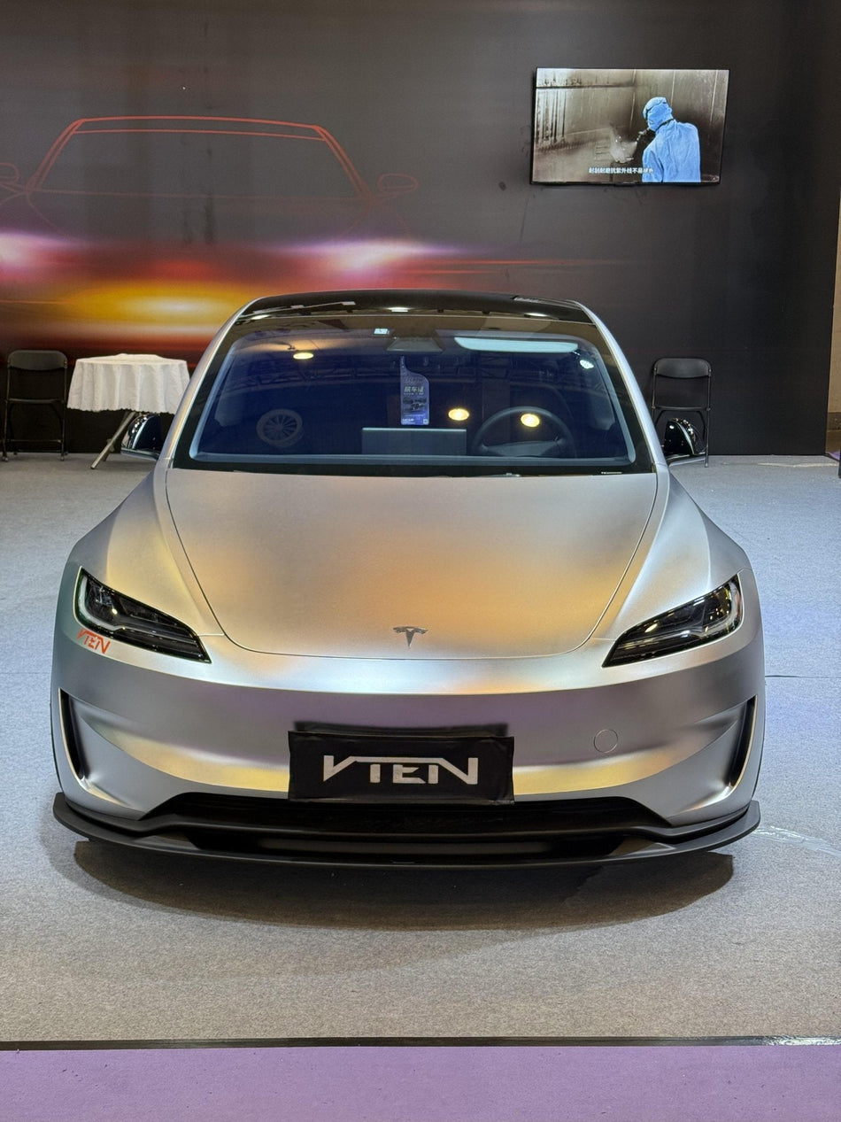VTEN - TESLA MODEL 3P HIGHLAND PERFORMANCE 2023+ PP GLOSS BLACK FRONT LIP - Aero Carbon UK